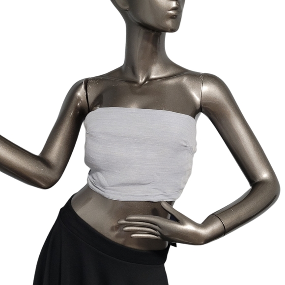 La Seta by Asya Linen Blend Crop Top  back Tie Sz Small - Picture 2 of 12